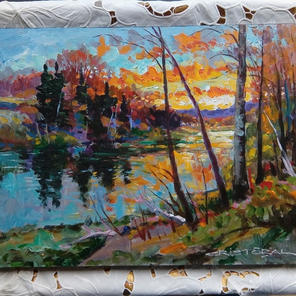 ⚡️HOST PICK‼️⚡️12x16 Original Painting by Juan Cristobal Pinochet - Picture 8 of 8